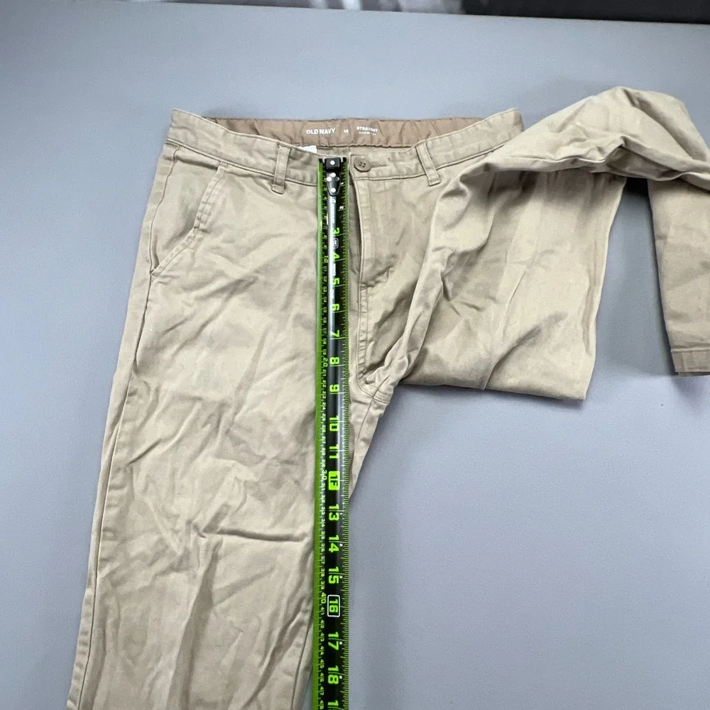 Old Navy Straight Built In Flex Uniform Pants Boys 16 Beige Cotton Flat Front